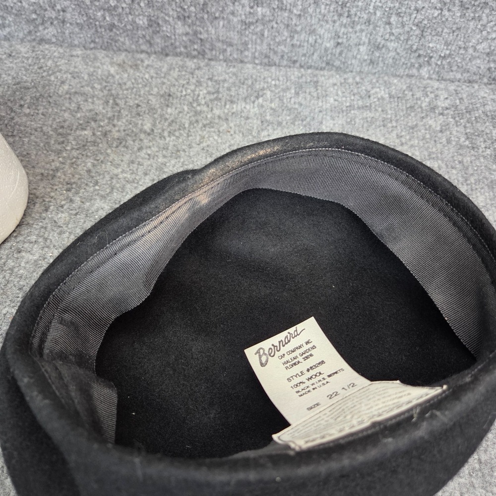 Bernard U.S. Military Caps Beret Ladies 22 1/2 Black 100% Wool Style #83268 - Picture 5 of 5